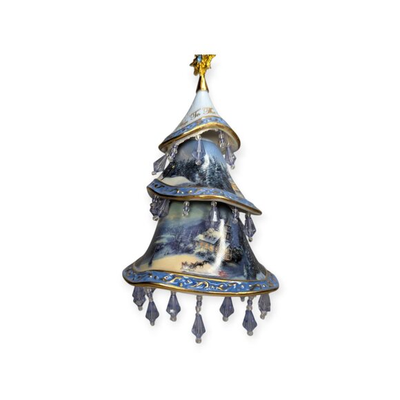 Thomas Kincade Jeweled Tree Ornament Bone China Bradford Exchange 5" - Picture 4 of 11